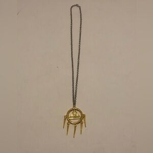 Gold tone Yugioh Millenium Ring Necklace